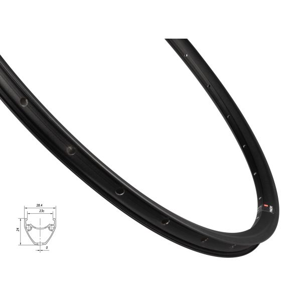 ráfek MACH1 PULSE GRAVEL DISC 622x23, 28 děr,čer
