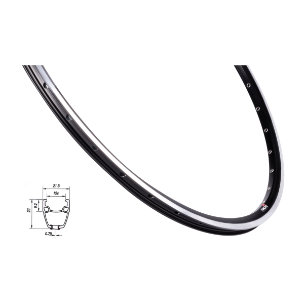 ráfek MACH1 ROAD RUNNER 622x15, 36 děr, černý