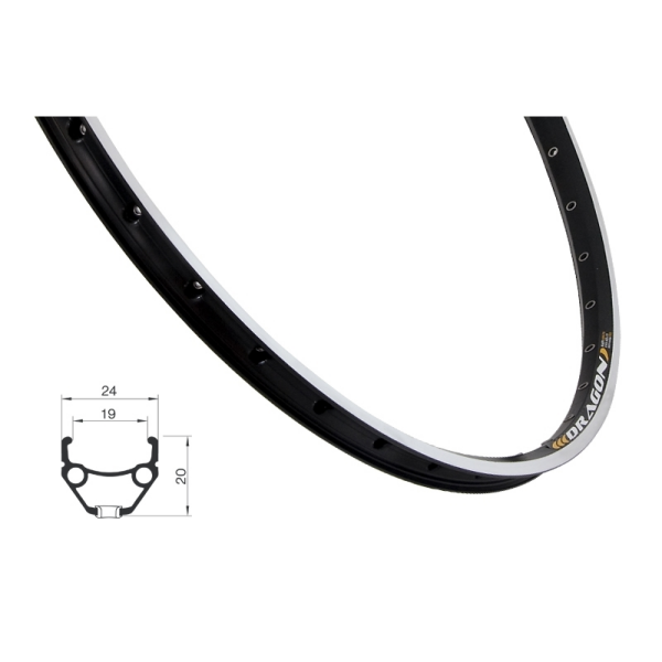 ráfek REMERX DRAGON 507x19, 36děr, černý