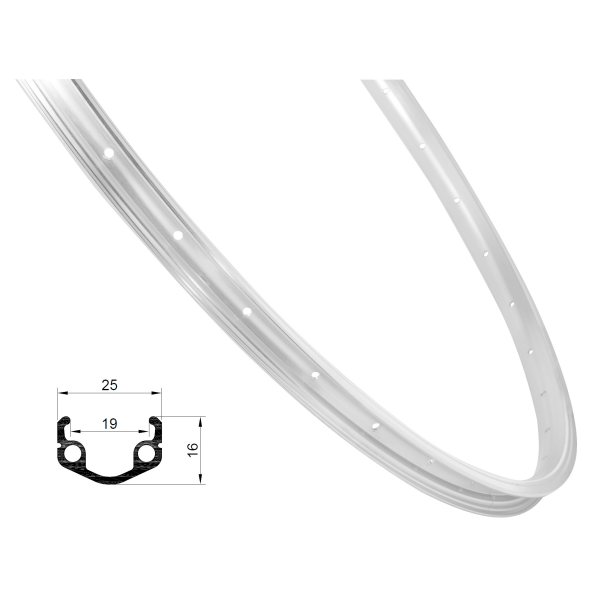 ráfek REMERX RMX2019 630x19, 36děr, stříbrný