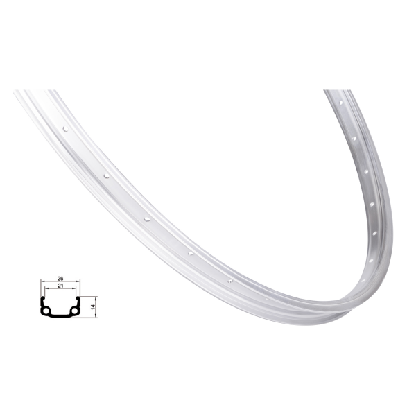 ráfek REMERX RMX21 559x21, 36děr, stříbrný