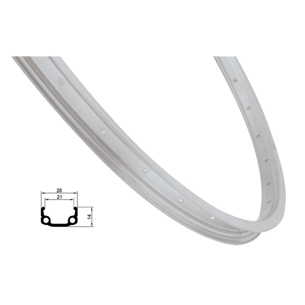 ráfek REMERX RMX21 590x21, 36děr, stříbrný