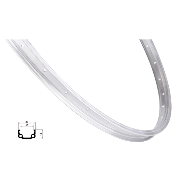 ráfek REMERX RMX21 622x21, 36děr, stříbrný