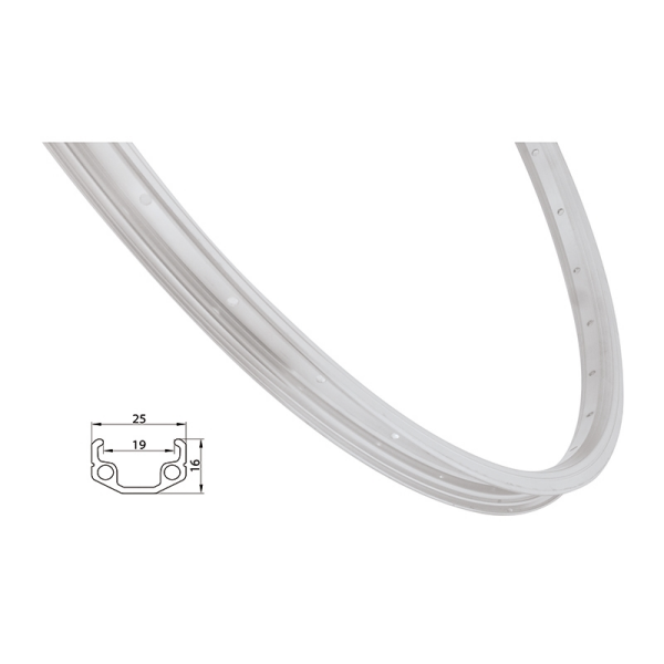 ráfek REMERX RMX219 507x19, 36děr, stříbrný