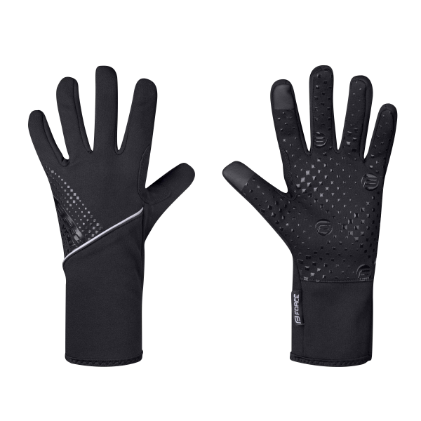 rukavice F VISION softshell, jaro-podzim, černé XS