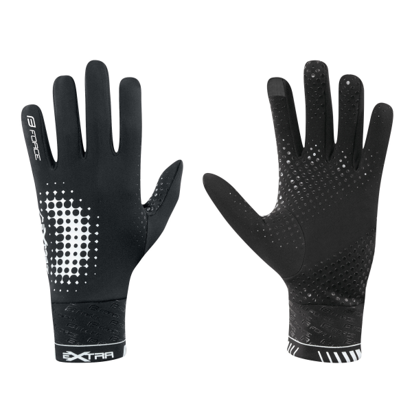 rukavice FORCE EXTRA, jaro-podzim, černé M