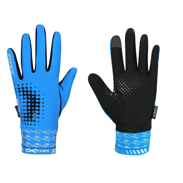 rukavice FORCE EXTRA jaro-podzim, modré XS