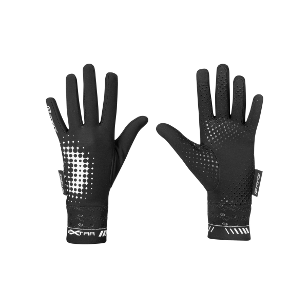 rukavice FORCE KID EXTRA, jaro-podzim, černé L