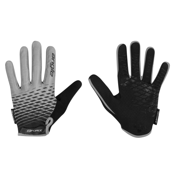 rukavice FORCE MTB ANGLE letní, šedo-černé M