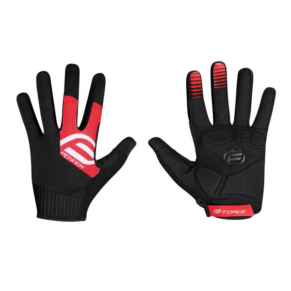 rukavice FORCE MTB POWER, černo-červené L