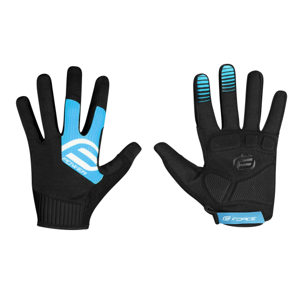 rukavice FORCE MTB POWER, černo-modré M