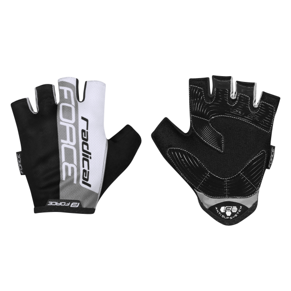 rukavice FORCE RADICAL, šedo-bílo-černé M