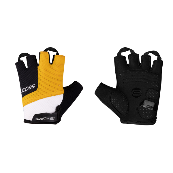 rukavice FORCE SECTOR gel, černo-žluté M