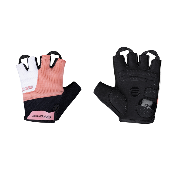 rukavice FORCE SECTOR LADY gel, černo-meruňkové XL