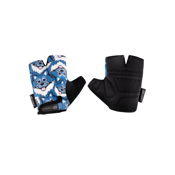 rukavice FORCE WOLFIE KID, modré L