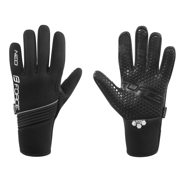 rukavice neoprén FORCE NEO, černé L