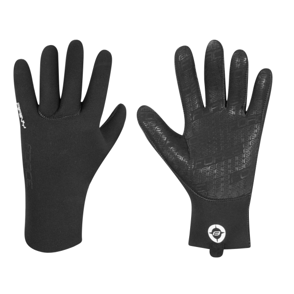 rukavice neoprénové FORCE RAINY, černé L