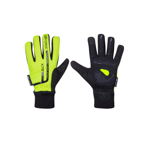 rukavice zimní FORCE KID X72, fluo L