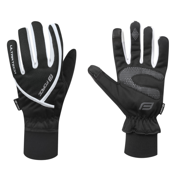 rukavice zimní FORCE ULTRA TECH, černé S
