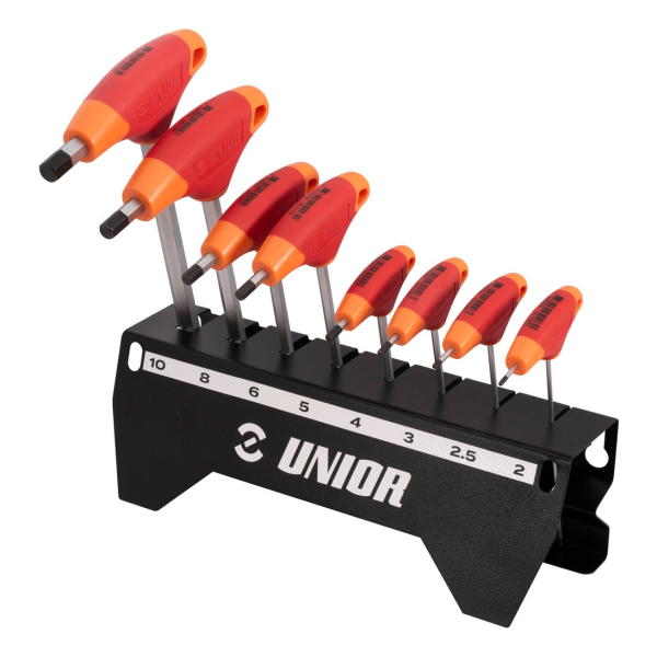 sada 8 šestihranných klíčů UNIOR 2-10 s rukojetí