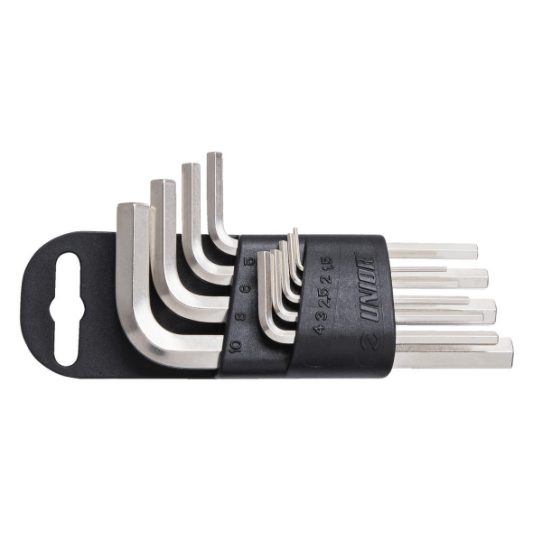 sada 9 šest.klíčů UNIOR 1,5 - 10 krátkých v držáku