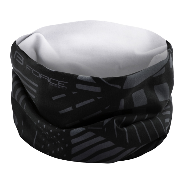 šátek FORCE SHARD jaro/podzim, černo-šedý UNI