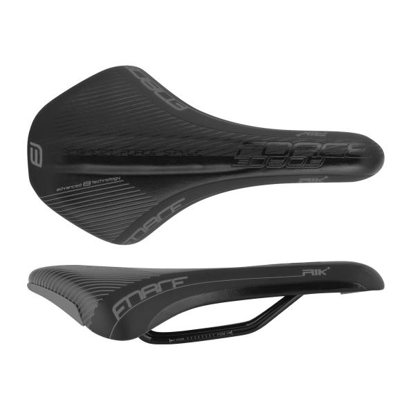 sedlo FORCE RIK+ sportovní, černé mat/lesk
