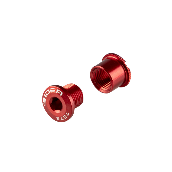 šrouby RIDEA R8 pro montáž převodníků, Al, červené