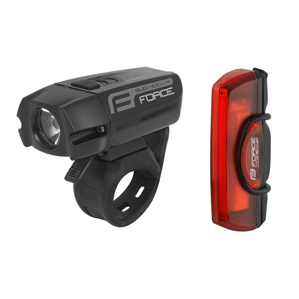 světla sada FORCE GLARE USB přední+zadní