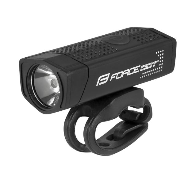 světlo přední FORCE DOT 300LM USB, černé