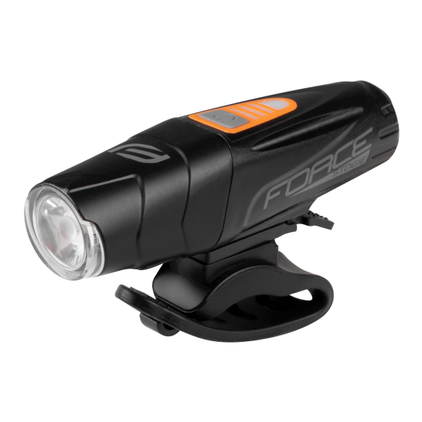 světlo přední FORCE STOGIE 900 LM, USB, černé