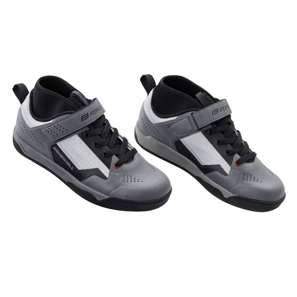 tretry FORCE DOWNHILL FLAT, šedo-černé 40