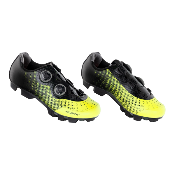 tretry FORCE MTB SCORE, fluo-černé 36