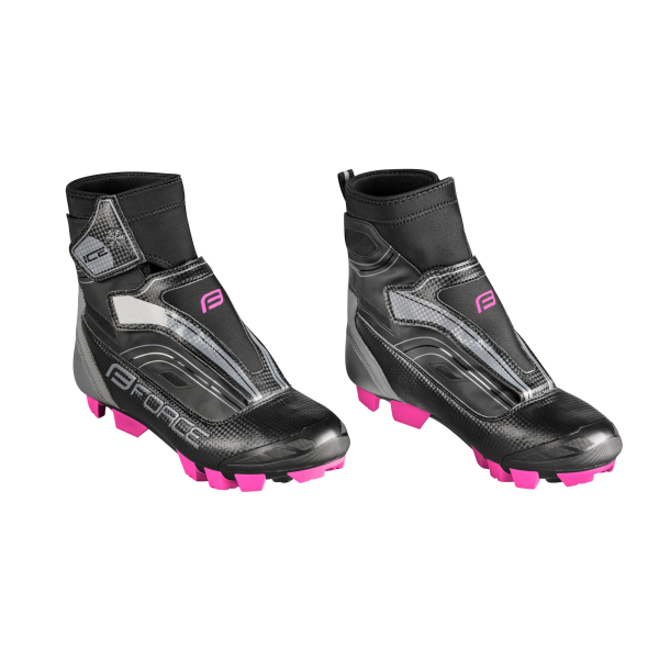 tretry zimní FORCE MTB ICE21 LADY, černo-růž 36