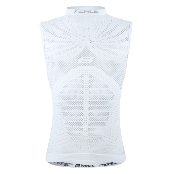 triko funkční F TROPIC bez rukávů, bílé 2XL-3XL