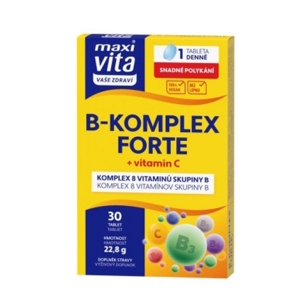 VITAR Maxi Vita B-komplex forte + vit C, 30 tablet