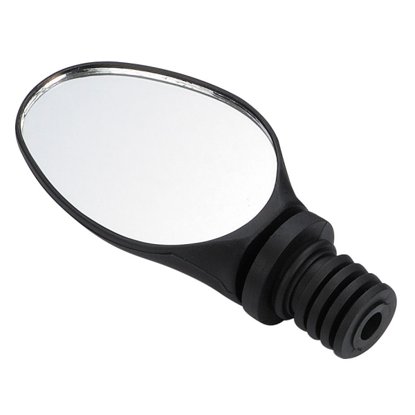 zpětné zrcátko FORCE plastové do řidítek, černé
